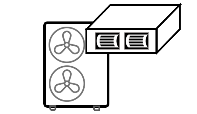 aer conditionat duct de tubulatura
